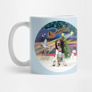 "Christmas Magic" with a Liver and White English Springer Spaniel Mug